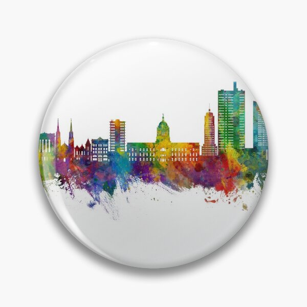 Artikelvorschau, Skyline von Fort Wayne, Indiana entworfen und verkauft von ArtPrints.