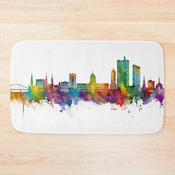 Item preview, Fort Wayne Indiana Skyline designed and sold by ArtPrints.