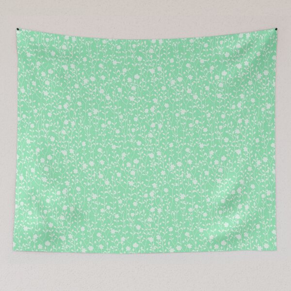Item preview, Naive millefleur in mint colour designed and sold by Steel-Zebra.
