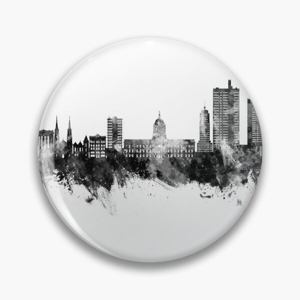 Item preview, Fort Wayne Indiana Skyline designed and sold by ArtPrints.