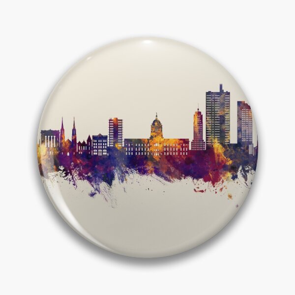 Item preview, Fort Wayne Indiana Skyline designed and sold by ArtPrints.