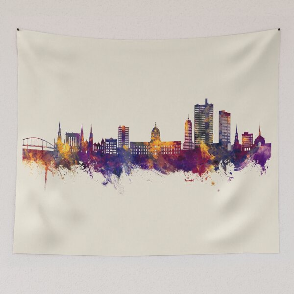 Item preview, Fort Wayne Indiana Skyline designed and sold by ArtPrints.