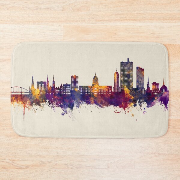 Item preview, Fort Wayne Indiana Skyline designed and sold by ArtPrints.