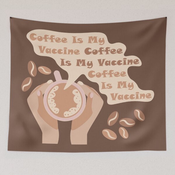 Item preview, Coffee Is My Vaccine designed and sold by CutieBlue.