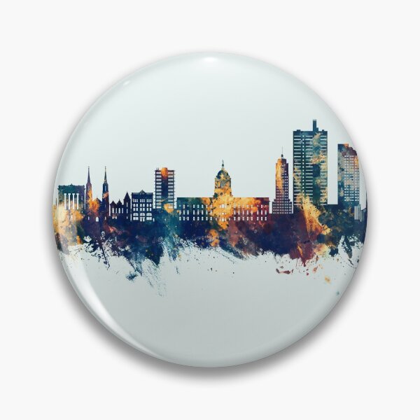 Item preview, Fort Wayne Indiana Skyline designed and sold by ArtPrints.