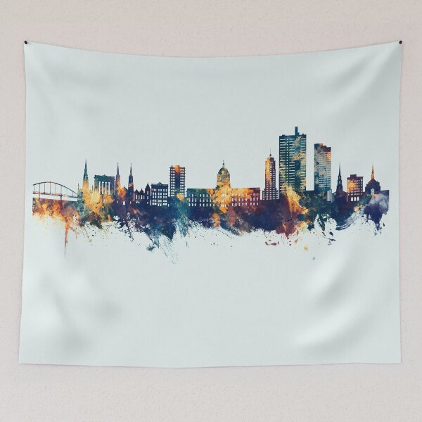 Item preview, Fort Wayne Indiana Skyline designed and sold by ArtPrints.