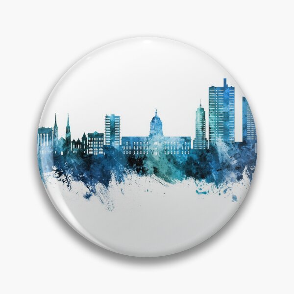 Item preview, Fort Wayne Indiana Skyline designed and sold by ArtPrints.
