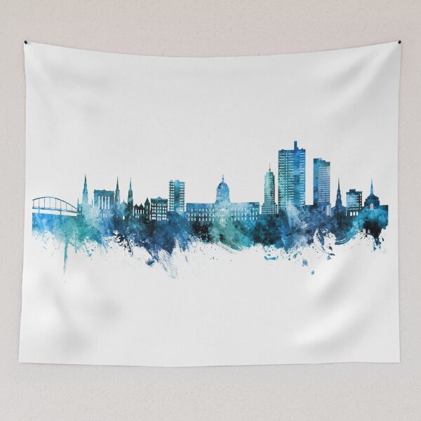 Item preview, Fort Wayne Indiana Skyline designed and sold by ArtPrints.