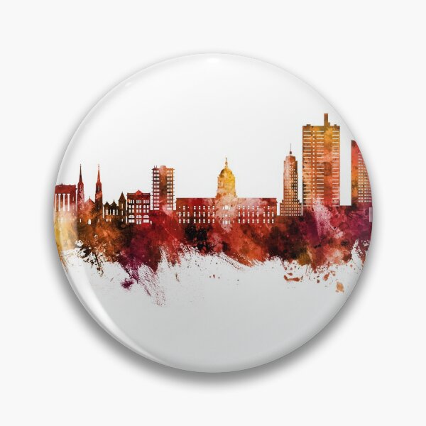 Item preview, Fort Wayne Indiana Skyline designed and sold by ArtPrints.