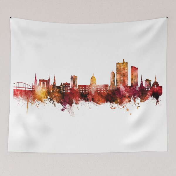 Item preview, Fort Wayne Indiana Skyline designed and sold by ArtPrints.