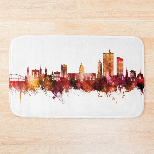 Item preview, Fort Wayne Indiana Skyline designed and sold by ArtPrints.