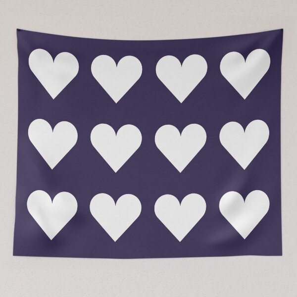Item preview, Large WHITE and NAVY BLUE LOVE HEARTS designed and sold by RachelMacht.