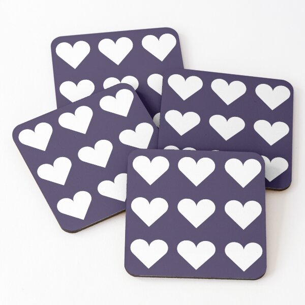 Item preview, Large WHITE and NAVY BLUE LOVE HEARTS designed and sold by RachelMacht.