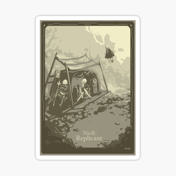 Vista previa del artículo con la obra «Replicante de Nier», diseñado y vendido por SnipSnipArt.