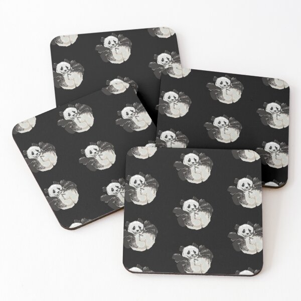Item preview, Panda's butt pattern, small print black edition designed and sold by bye-then.