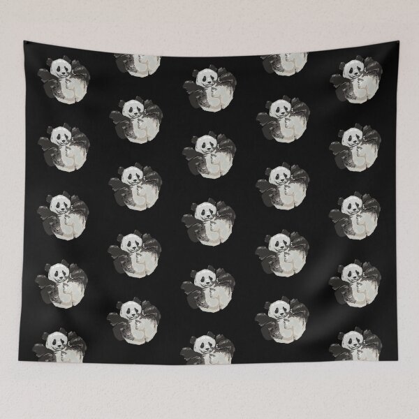 Item preview, Panda's butt pattern, small print black edition designed and sold by bye-then.