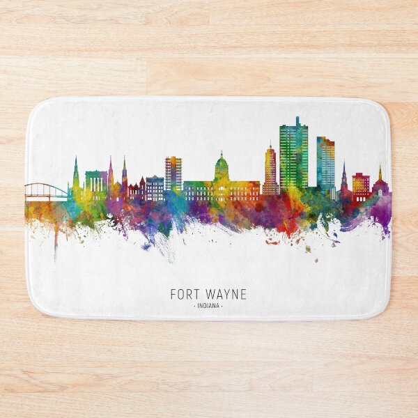 Item preview, Fort Wayne Indiana Skyline designed and sold by ArtPrints.