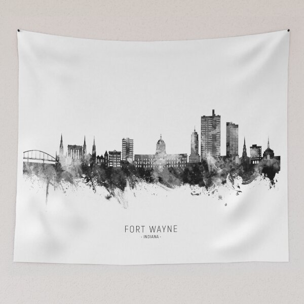 Item preview, Fort Wayne Indiana Skyline designed and sold by ArtPrints.
