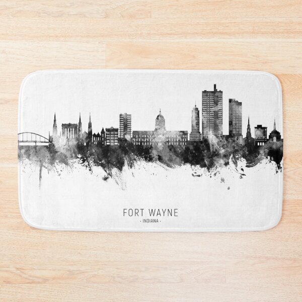 Item preview, Fort Wayne Indiana Skyline designed and sold by ArtPrints.
