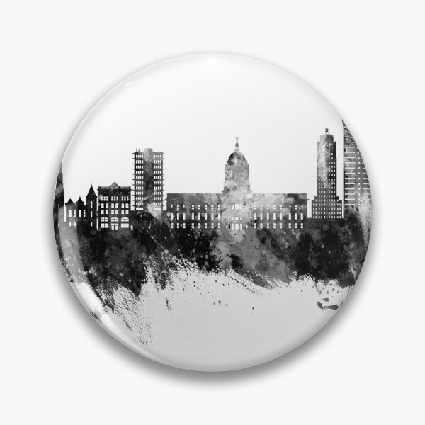 Item preview, Fort Wayne Indiana Skyline designed and sold by ArtPrints.