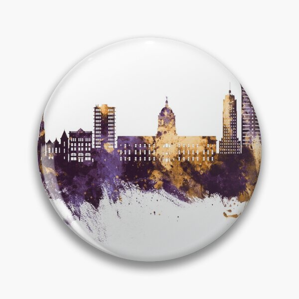 Item preview, Fort Wayne Indiana Skyline designed and sold by ArtPrints.