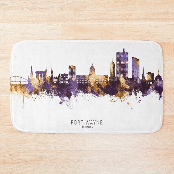 Item preview, Fort Wayne Indiana Skyline designed and sold by ArtPrints.