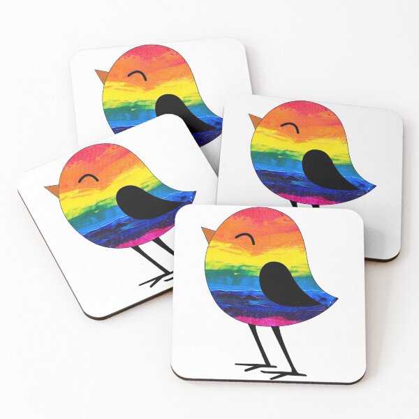 Item preview, Rainbow Painting Bird  designed and sold by BuzzySpaceBee.