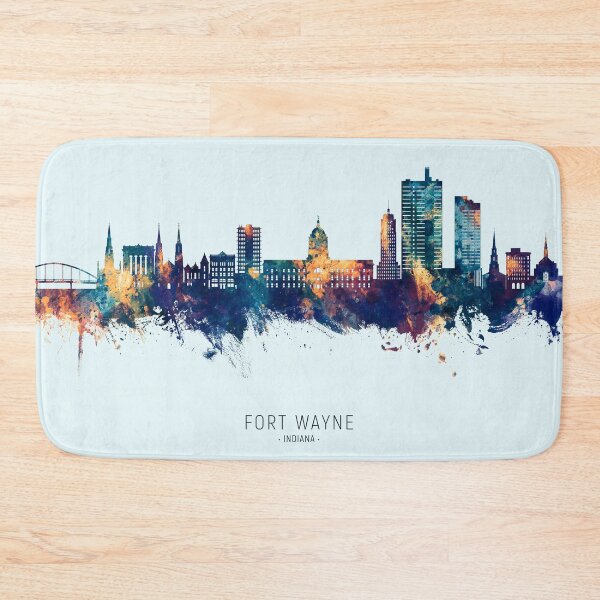 Item preview, Fort Wayne Indiana Skyline designed and sold by ArtPrints.
