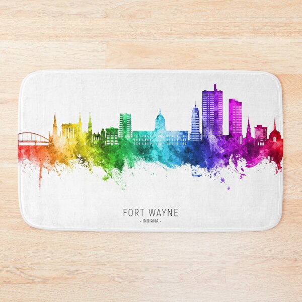 Item preview, Fort Wayne Indiana Skyline designed and sold by ArtPrints.
