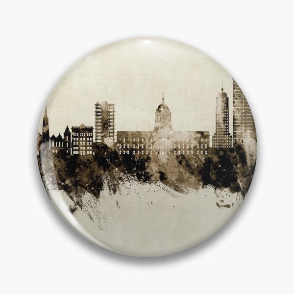 Item preview, Fort Wayne Indiana Skyline designed and sold by ArtPrints.