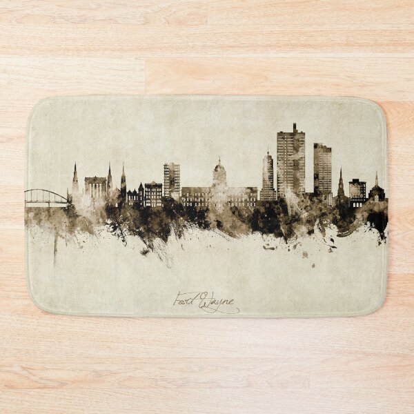 Item preview, Fort Wayne Indiana Skyline designed and sold by ArtPrints.