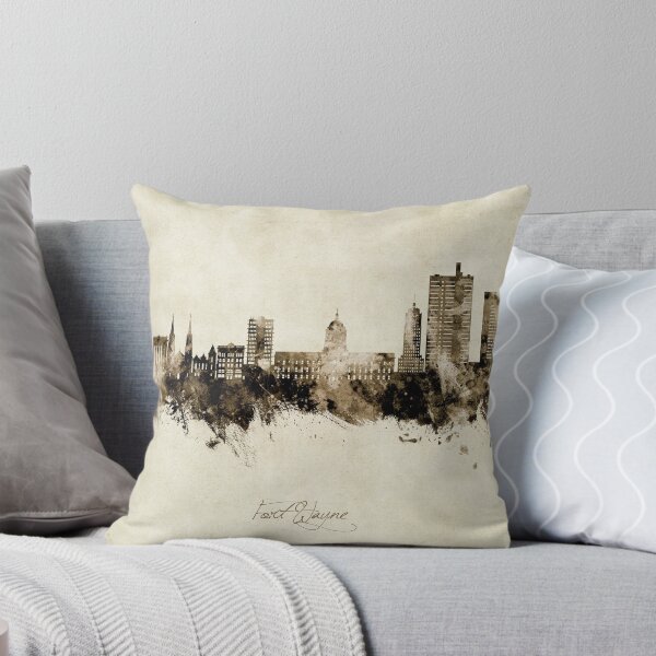 Item preview, Fort Wayne Indiana Skyline designed and sold by ArtPrints.