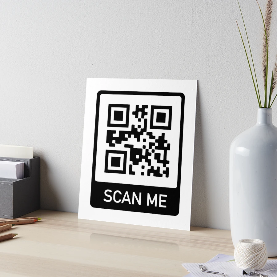 PORCO DIO QrCode Art Board Print for Sale by PhrasesOfWords