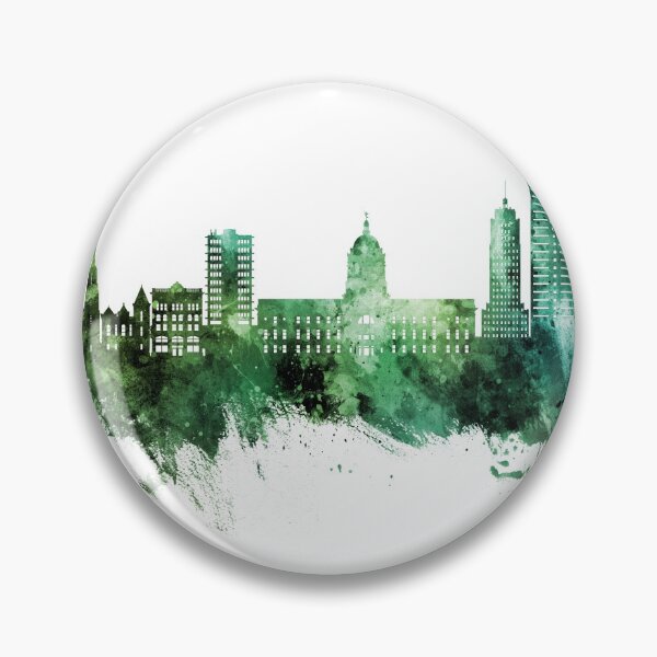 Item preview, Fort Wayne Indiana Skyline designed and sold by ArtPrints.
