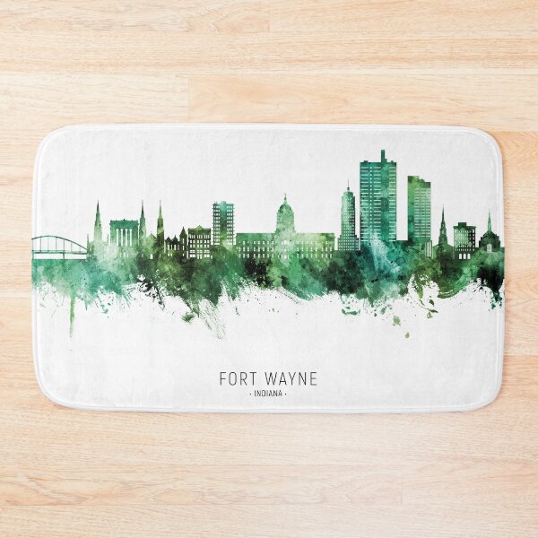 Item preview, Fort Wayne Indiana Skyline designed and sold by ArtPrints.