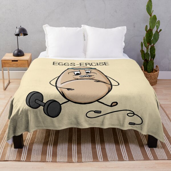 Item preview, Eggs-ercise Funny Egg Pun, bad jokes cartoon doodle Digital Illustration designed and sold by AlmightyClaire.