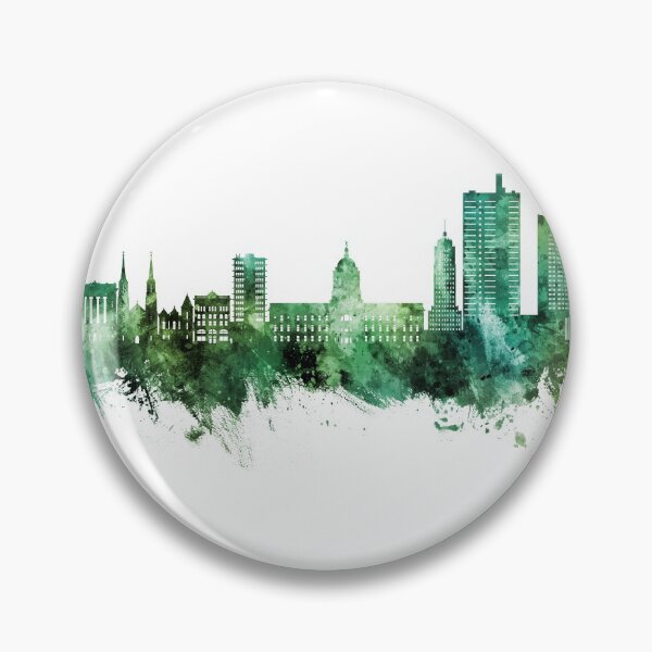 Item preview, Fort Wayne Indiana Skyline designed and sold by ArtPrints.