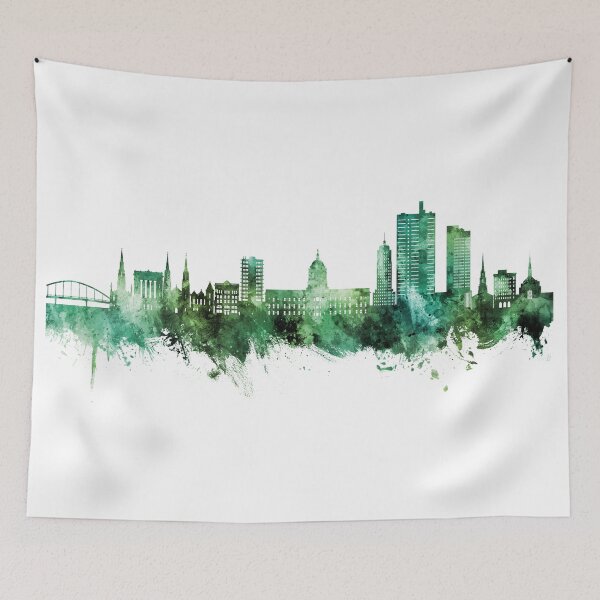 Item preview, Fort Wayne Indiana Skyline designed and sold by ArtPrints.