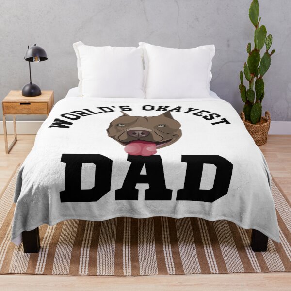 Item preview, World's Okayest Pitbull Dad designed and sold by Mariano Topno.