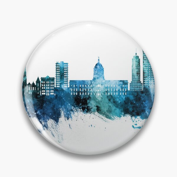 Item preview, Fort Wayne Indiana Skyline designed and sold by ArtPrints.
