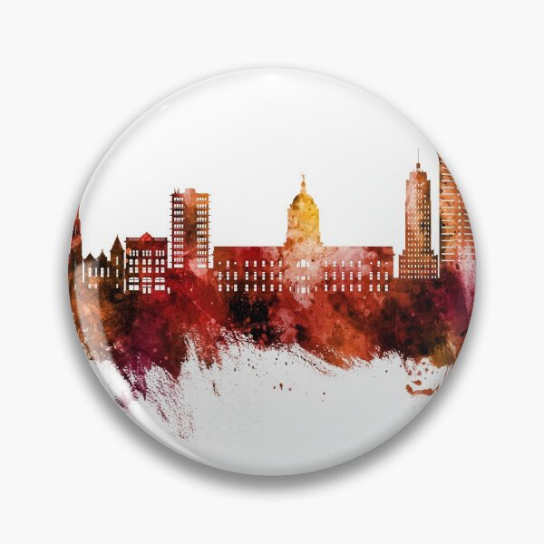 Item preview, Fort Wayne Indiana Skyline designed and sold by ArtPrints.