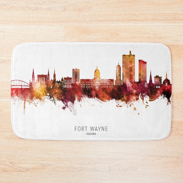 Item preview, Fort Wayne Indiana Skyline designed and sold by ArtPrints.