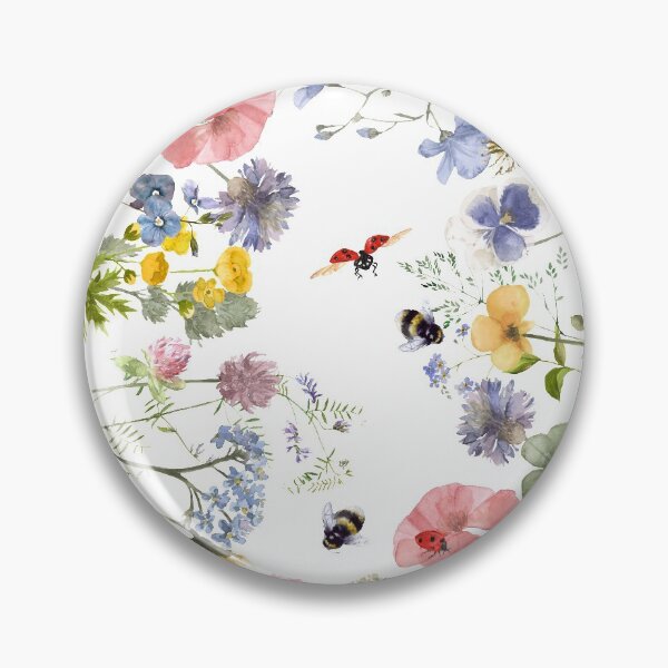Item preview, Watercolor Hand Painted Flowers Meadow Botanical Garden designed and sold by UtArt.