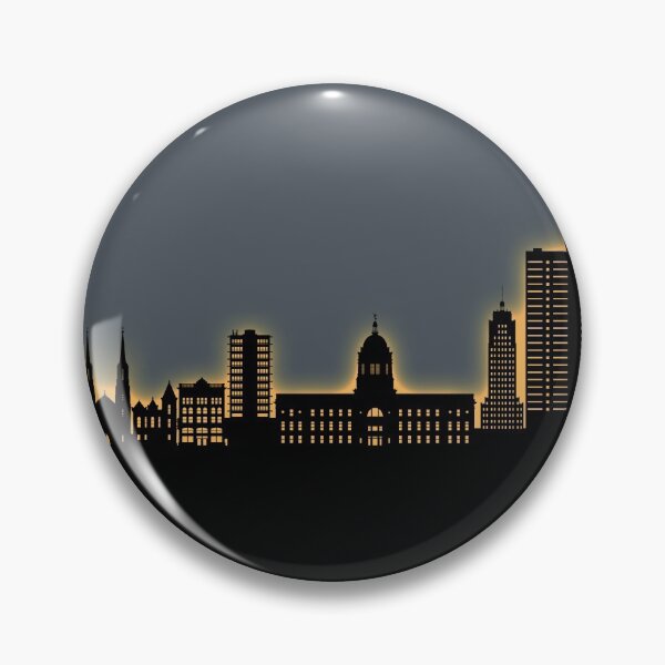 Item preview, Fort Wayne Indiana Skyline designed and sold by ArtPrints.