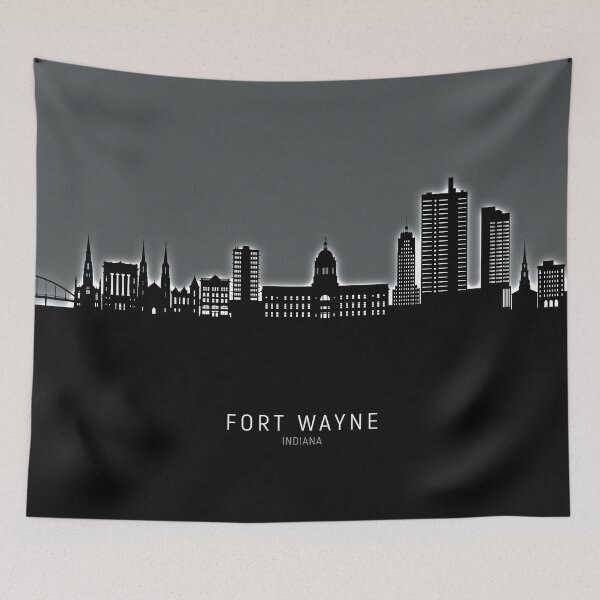 Item preview, Fort Wayne Indiana Skyline designed and sold by ArtPrints.