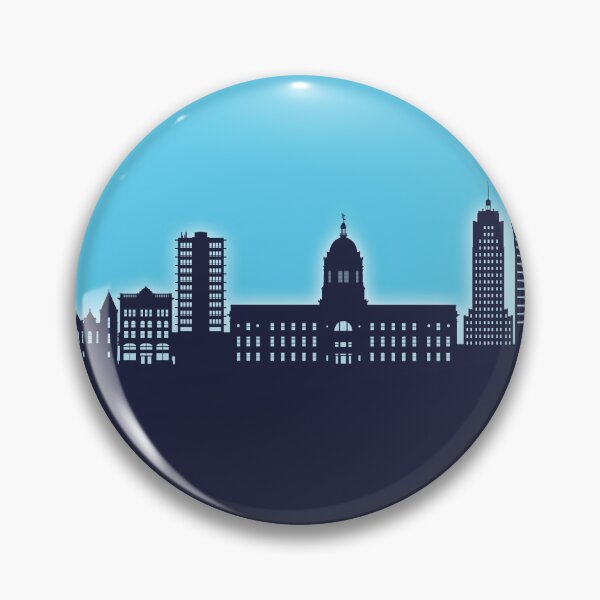 Item preview, Fort Wayne Indiana Skyline designed and sold by ArtPrints.
