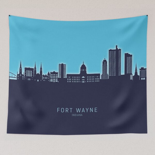 Item preview, Fort Wayne Indiana Skyline designed and sold by ArtPrints.