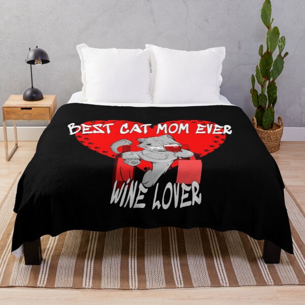 Item preview, Best Cat Mom Ever Wine lover designed and sold by A-T-H.
