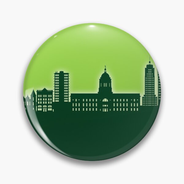 Item preview, Fort Wayne Indiana Skyline designed and sold by ArtPrints.