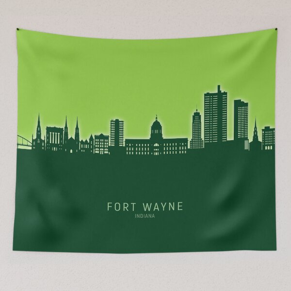 Item preview, Fort Wayne Indiana Skyline designed and sold by ArtPrints.